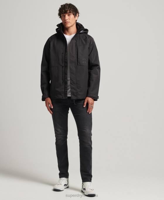 Superdry jachetă shell impermeabilă xpd îmbrăcăminte negru bărbați JX0Z4553