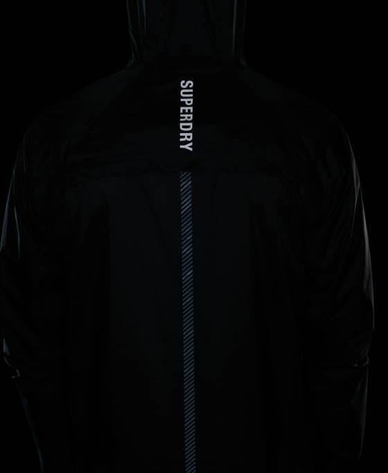 Superdry jachetă shell ușoară impermeabilă îmbrăcăminte negru bărbați JX0Z5363