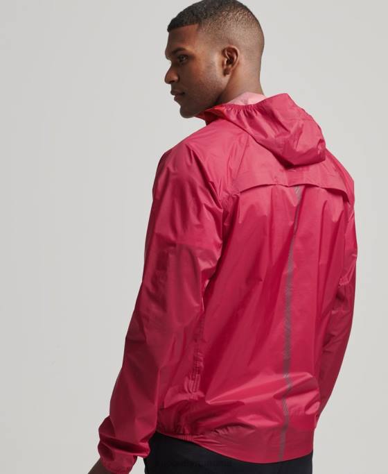 Superdry jachetă shell ușoară impermeabilă îmbrăcăminte roșu bărbați JX0Z4623