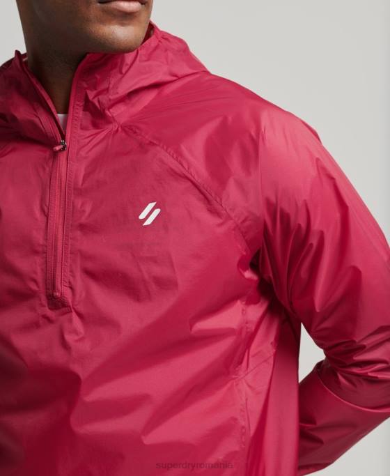 Superdry jachetă shell ușoară impermeabilă îmbrăcăminte roșu bărbați JX0Z4623