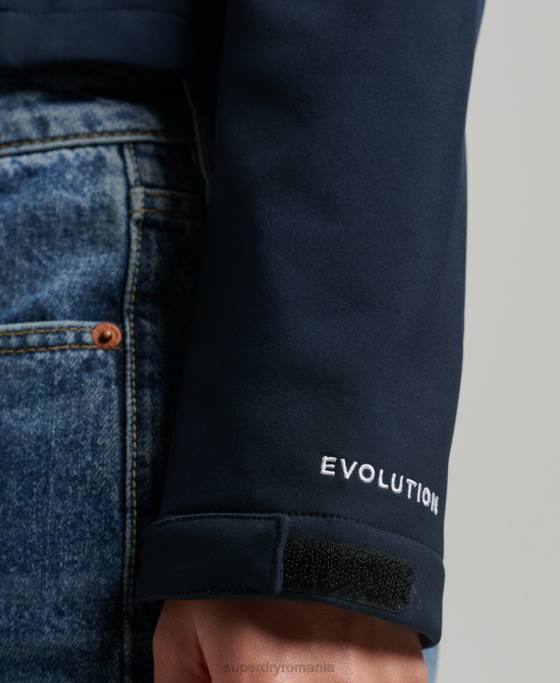 Superdry jachetă softshell cod trekker cu glugă îmbrăcăminte marina femei JX0Z3524