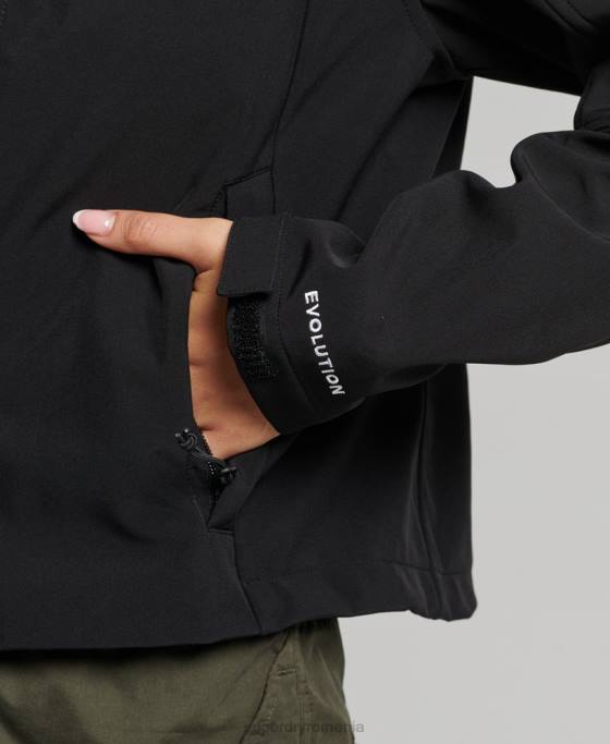 Superdry jachetă softshell cod trekker cu glugă îmbrăcăminte negru femei JX0Z3529