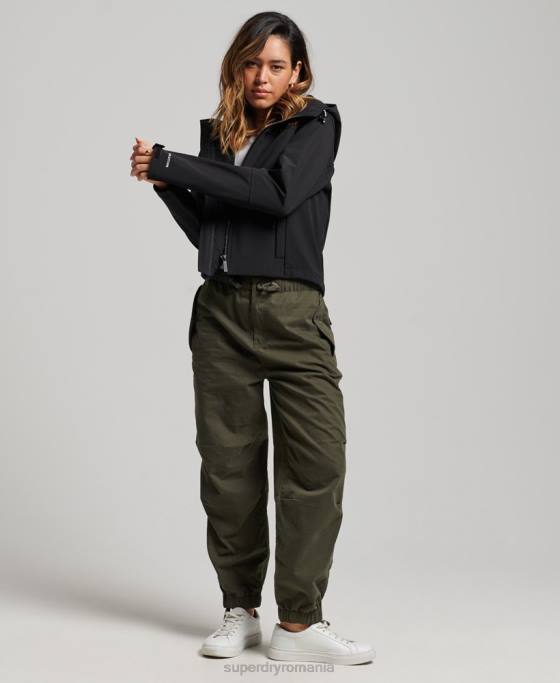Superdry jachetă softshell cod trekker cu glugă îmbrăcăminte negru femei JX0Z3529