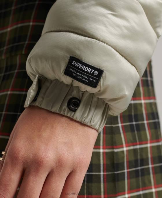 Superdry jachetă sport căptușită decupată ușoară îmbrăcăminte gri femei JX0Z3614