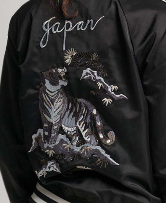 Superdry jachetă sukajan de epocă îmbrăcăminte gri inchis femei JX0Z3542