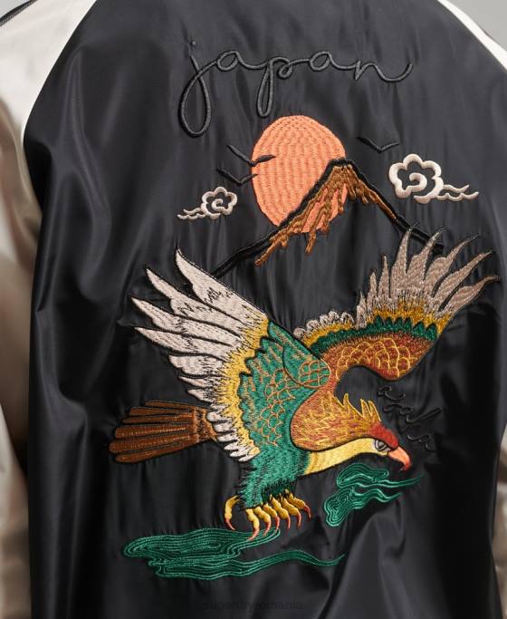 Superdry jachetă sukajan de epocă îmbrăcăminte negru bărbați JX0Z4599