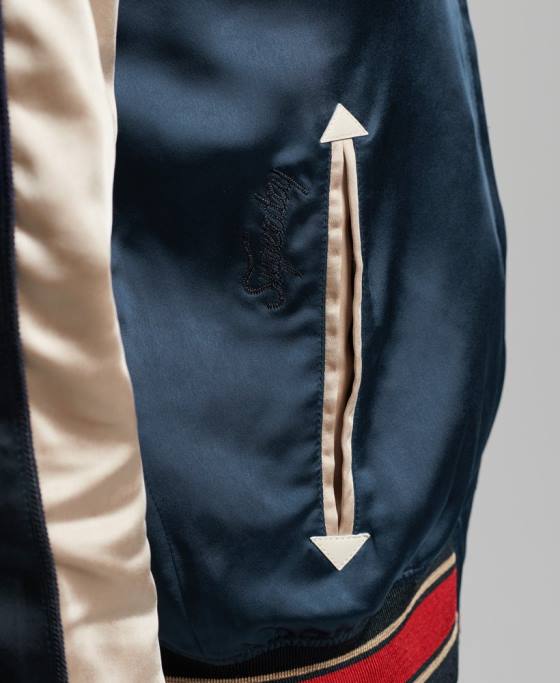 Superdry jachetă sukajan îmbrăcăminte albastru inchis bărbați JX0Z904