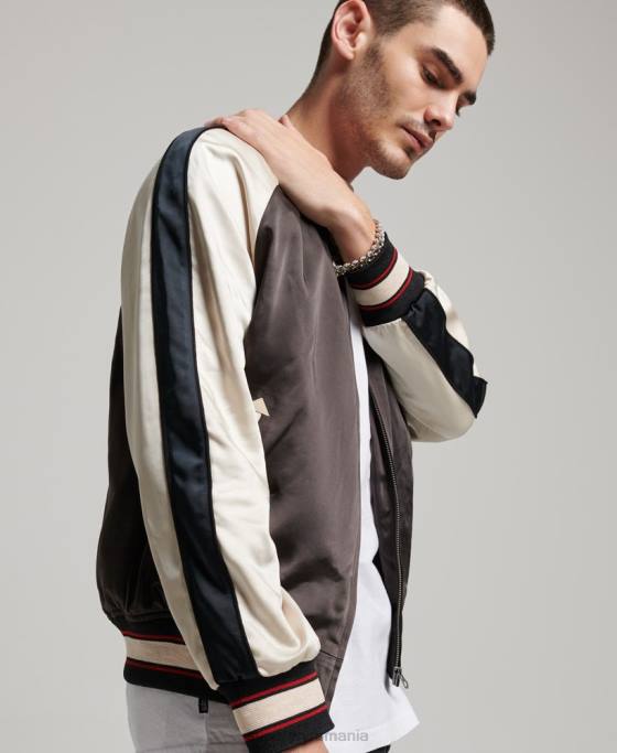 Superdry jachetă sukajan îmbrăcăminte gri inchis bărbați JX0Z912