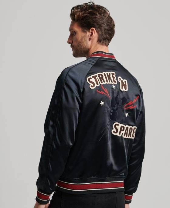 Superdry jachetă sukajan îmbrăcăminte negru bărbați JX0Z935