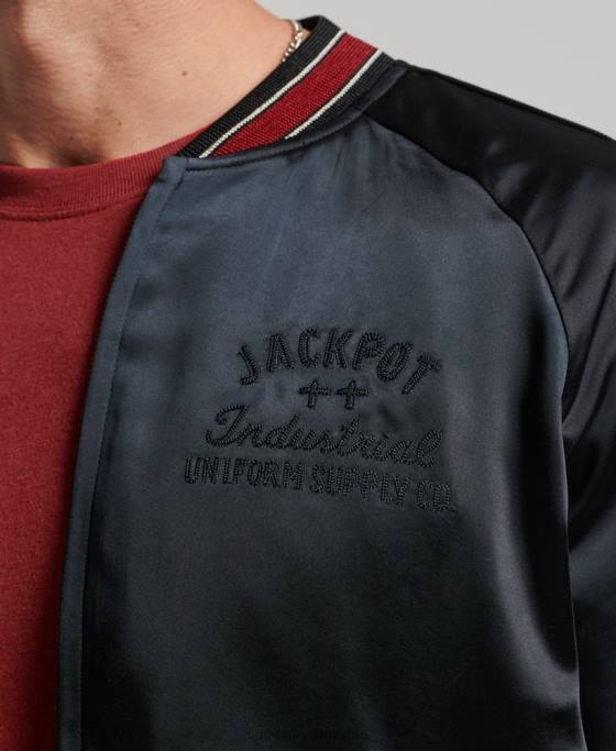 Superdry jachetă sukajan îmbrăcăminte negru bărbați JX0Z935