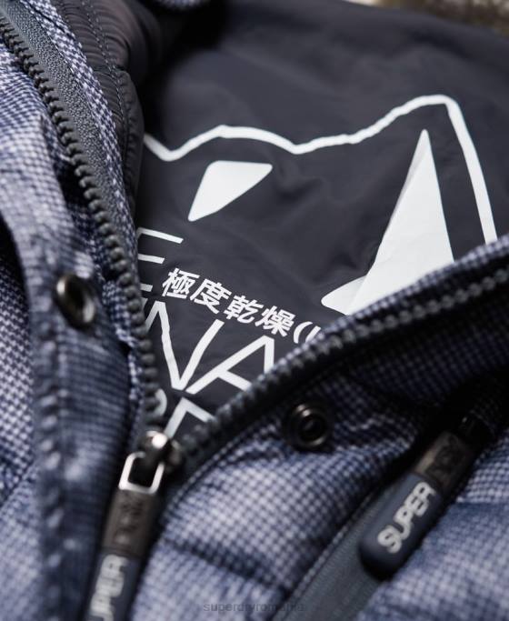 Superdry jachetă super fuji cu blană artificială chevron îmbrăcăminte gri deschis femei JX0Z3829