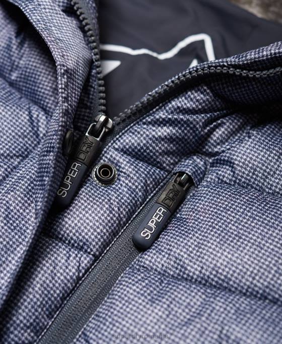 Superdry jachetă super fuji cu blană artificială chevron îmbrăcăminte gri deschis femei JX0Z3829