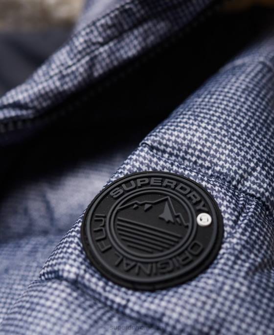 Superdry jachetă super fuji cu blană artificială chevron îmbrăcăminte gri deschis femei JX0Z3829