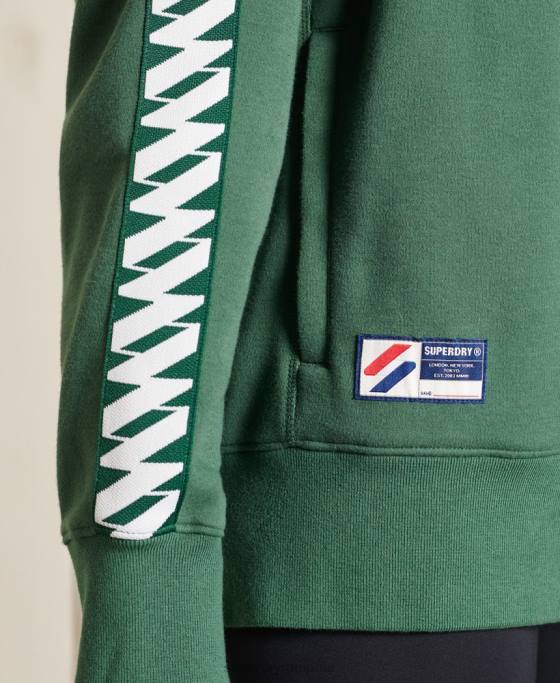 Superdry jachetă supradimensionată cu bandă cod îmbrăcăminte verde femei JX0Z6166