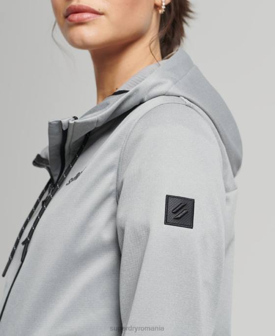 Superdry jachetă tech softshell îmbrăcăminte gri femei JX0Z5411