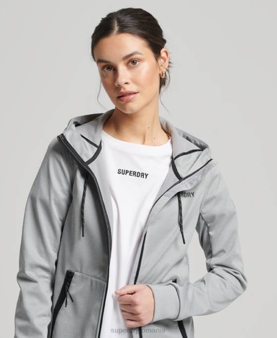 Superdry jachetă tech softshell îmbrăcăminte gri femei JX0Z5411