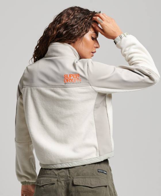 Superdry jachetă trekker code hybrid îmbrăcăminte cremă femei JX0Z3616