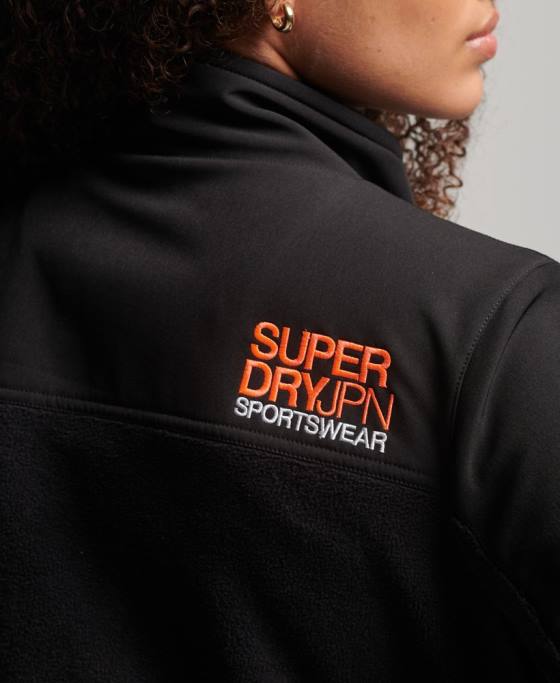 Superdry jachetă trekker code hybrid îmbrăcăminte negru femei JX0Z3615