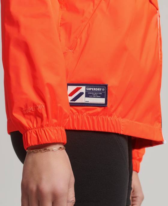 Superdry jachetă ușoară cu glugă esențială îmbrăcăminte coral femei JX0Z5619