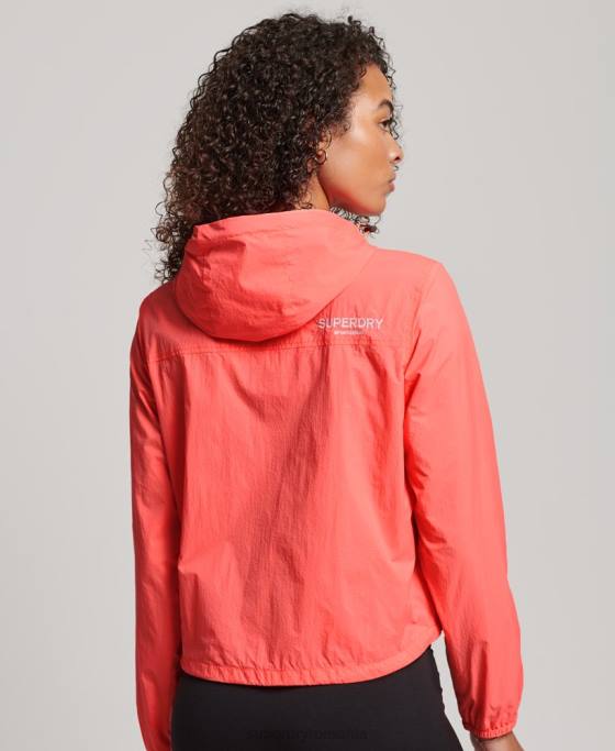 Superdry jachetă ușoară cu logo standard cod îmbrăcăminte coral femei JX0Z3611