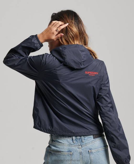 Superdry jachetă ușoară cu logo standard cod îmbrăcăminte marina femei JX0Z3540