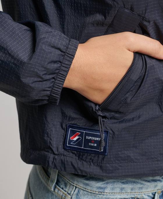 Superdry jachetă ușoară cu logo standard cod îmbrăcăminte marina femei JX0Z3540