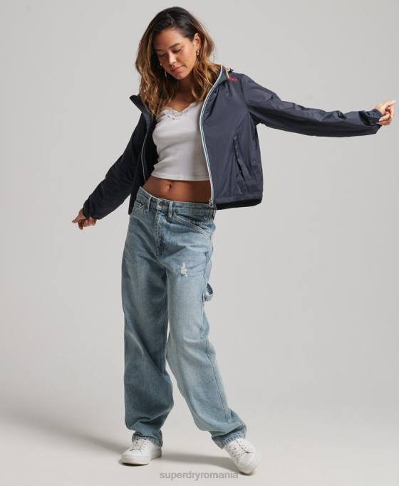 Superdry jachetă ușoară cu logo standard cod îmbrăcăminte marina femei JX0Z3540