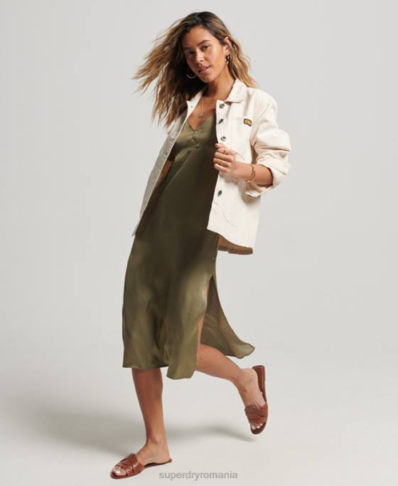 Superdry jachetă vintage din bumbac organic îmbrăcăminte cremă femei JX0Z1970