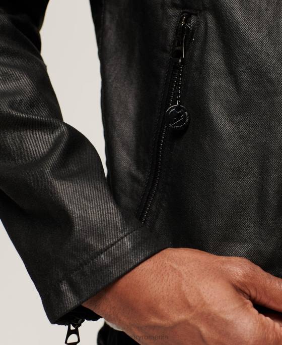 Superdry jachetă vintage din denim stratificat îmbrăcăminte negru bărbați JX0Z945