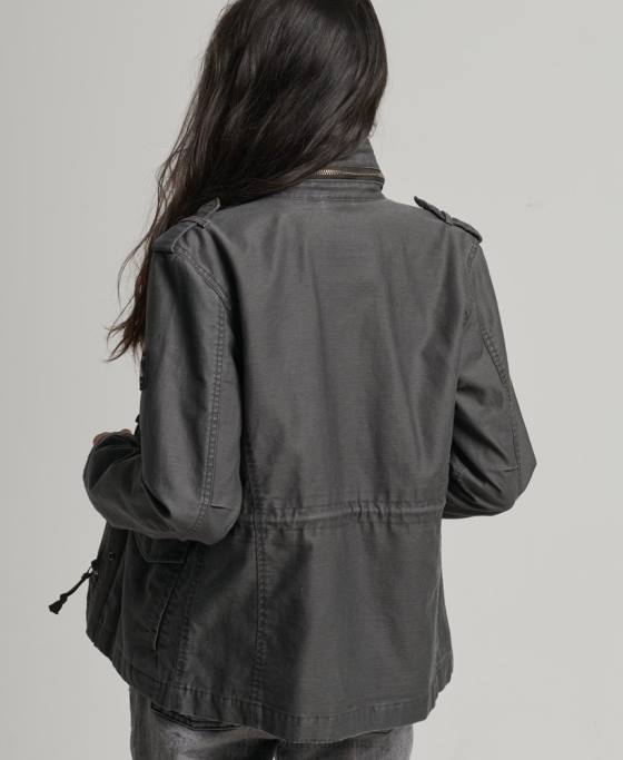 Superdry jachetă vintage m65 îmbrăcăminte gri inchis femei JX0Z3539