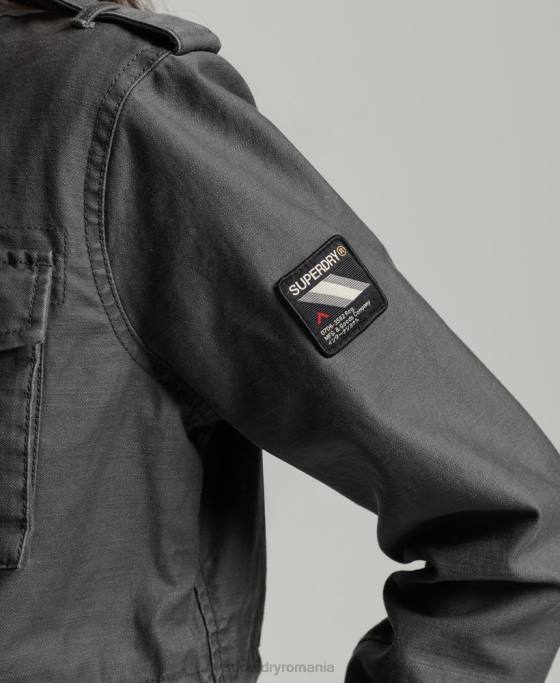 Superdry jachetă vintage m65 îmbrăcăminte gri inchis femei JX0Z3539