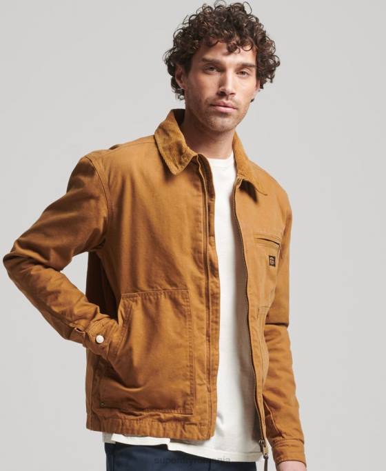 Superdry jachetă vintage ranch harrington îmbrăcăminte maro bărbați JX0Z918