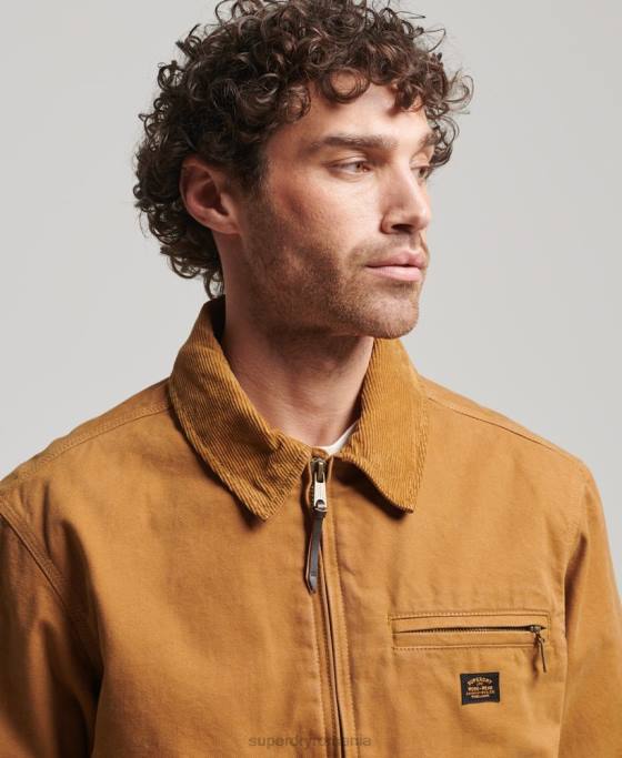 Superdry jachetă vintage ranch harrington îmbrăcăminte maro bărbați JX0Z918