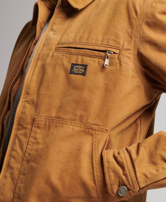 Superdry jachetă vintage ranch harrington îmbrăcăminte maro bărbați JX0Z918