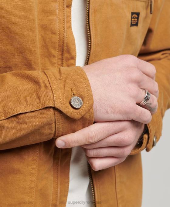 Superdry jachetă vintage ranch harrington îmbrăcăminte maro bărbați JX0Z918