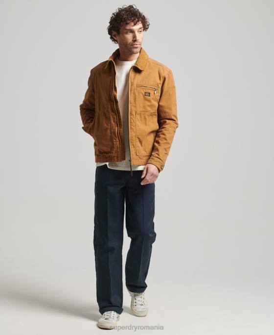 Superdry jachetă vintage ranch harrington îmbrăcăminte maro bărbați JX0Z918
