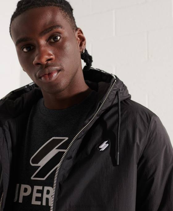 Superdry jachetă windbreaker touchline sd îmbrăcăminte negru bărbați JX0Z1151