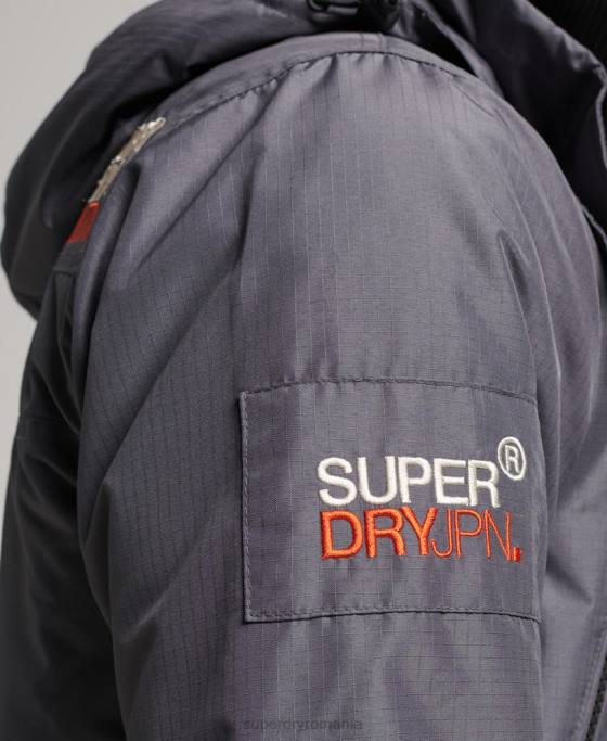Superdry jachetă windcheater mountain sd îmbrăcăminte gri inchis bărbați JX0Z946