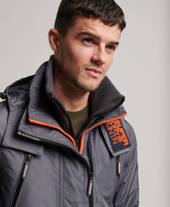 Superdry jachetă windcheater mountain sd îmbrăcăminte gri inchis bărbați JX0Z946