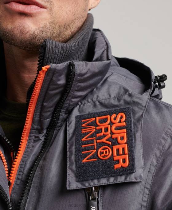 Superdry jachetă windcheater mountain sd îmbrăcăminte gri inchis bărbați JX0Z946