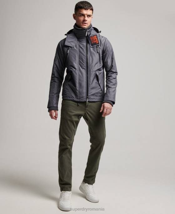 Superdry jachetă windcheater mountain sd îmbrăcăminte gri inchis bărbați JX0Z946