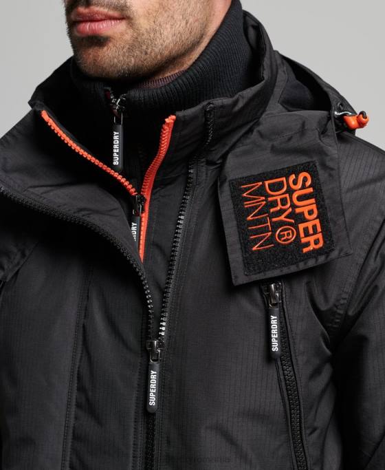 Superdry jachetă windcheater mountain sd îmbrăcăminte negru bărbați JX0Z1160