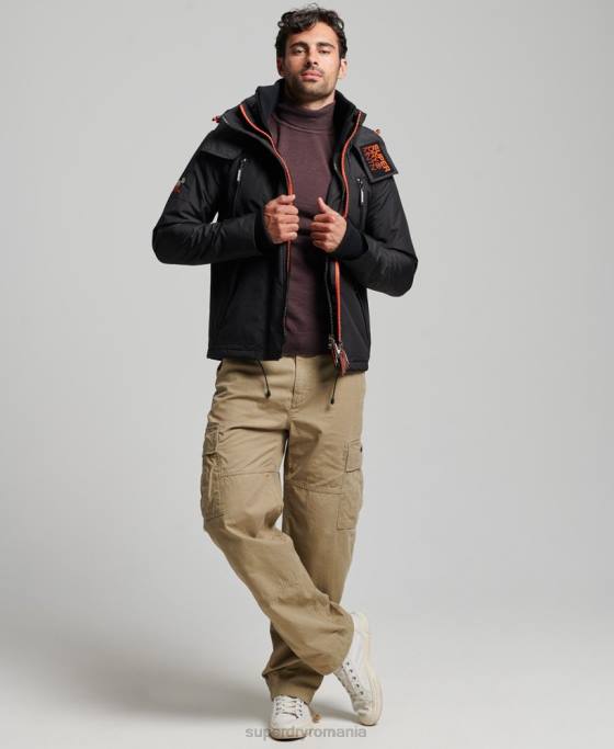 Superdry jachetă windcheater mountain sd îmbrăcăminte negru bărbați JX0Z1160