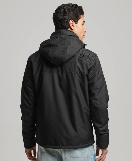 Superdry jachetă windcheater mountain sd îmbrăcăminte negru bărbați JX0Z924