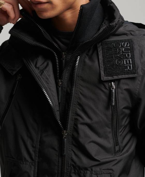 Superdry jachetă windcheater mountain sd îmbrăcăminte negru bărbați JX0Z924