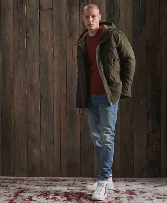 Superdry jacob cable crew jumper îmbrăcăminte portocale bărbați JX0Z5348