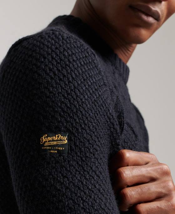 Superdry jacob crew jumper îmbrăcăminte marina bărbați JX0Z1272