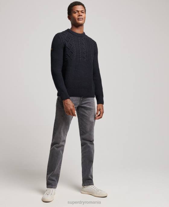 Superdry jacob crew jumper îmbrăcăminte marina bărbați JX0Z1272