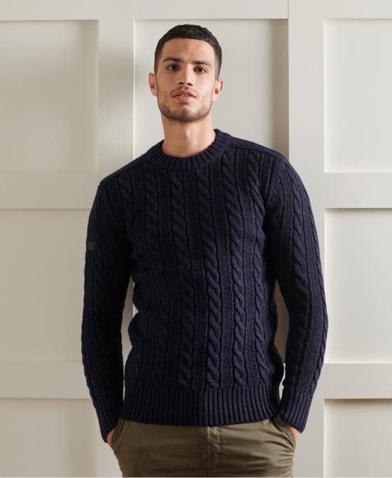 Superdry jacob crew jumper îmbrăcăminte marina bărbați JX0Z5337