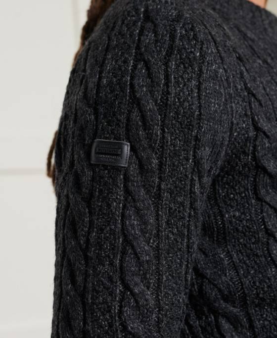 Superdry jacob crew jumper îmbrăcăminte negru bărbați JX0Z5325